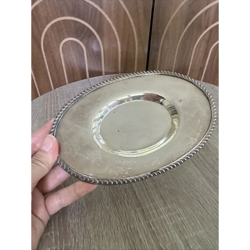 Set Of Two Silver Plated Dishes Trays